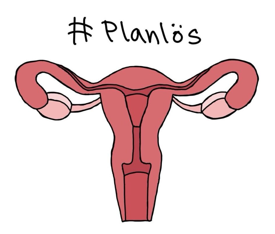 Illustration av en livmoder och #Planlös